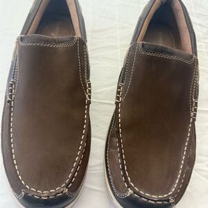 Florsheim Dark Brown Leather Slip-On Loafers